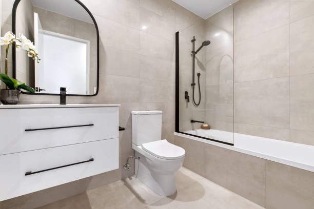 Bathroom in brand new modern house Property Maintenance