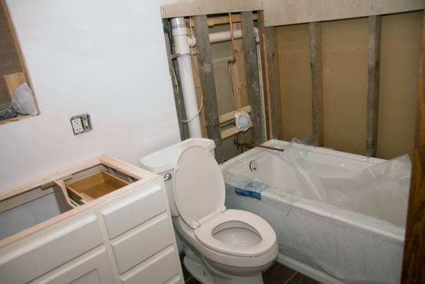 A bathroom remodel project getting closer to completion. Property Maintenance